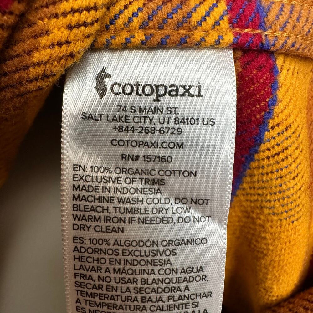 Cotopaxi Women's Mero Organic Flannel Shirt Heavyweight in Mystic Plaid Small - Picture 12 of 14